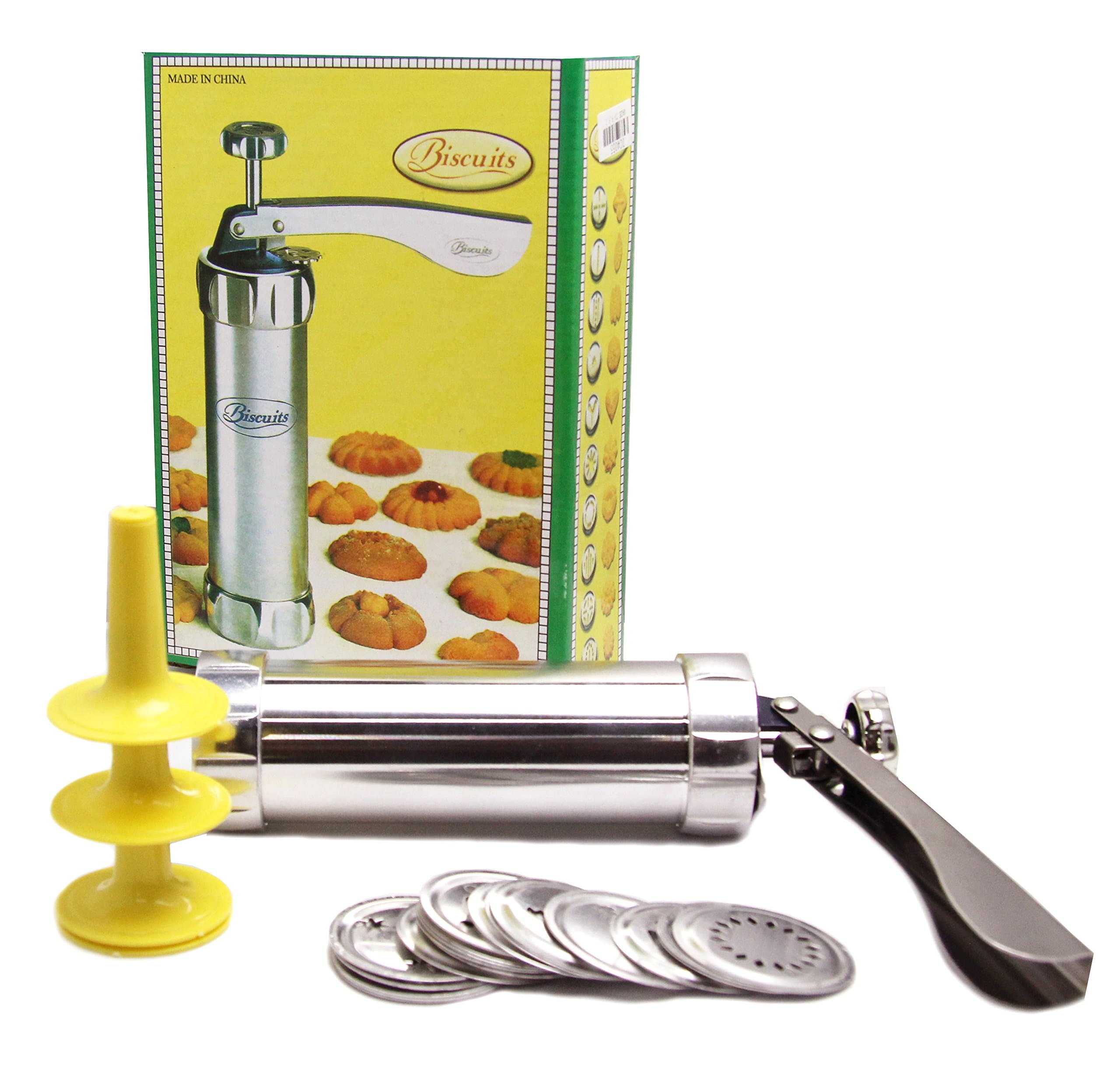 Biscuit Press Maker Cookie Maker With 20 Blades And 3 Nozzles, Machine Cake Pump Making Decorating Set Kitchen New Shaper Tools Cutter Nozzles Mold Kit