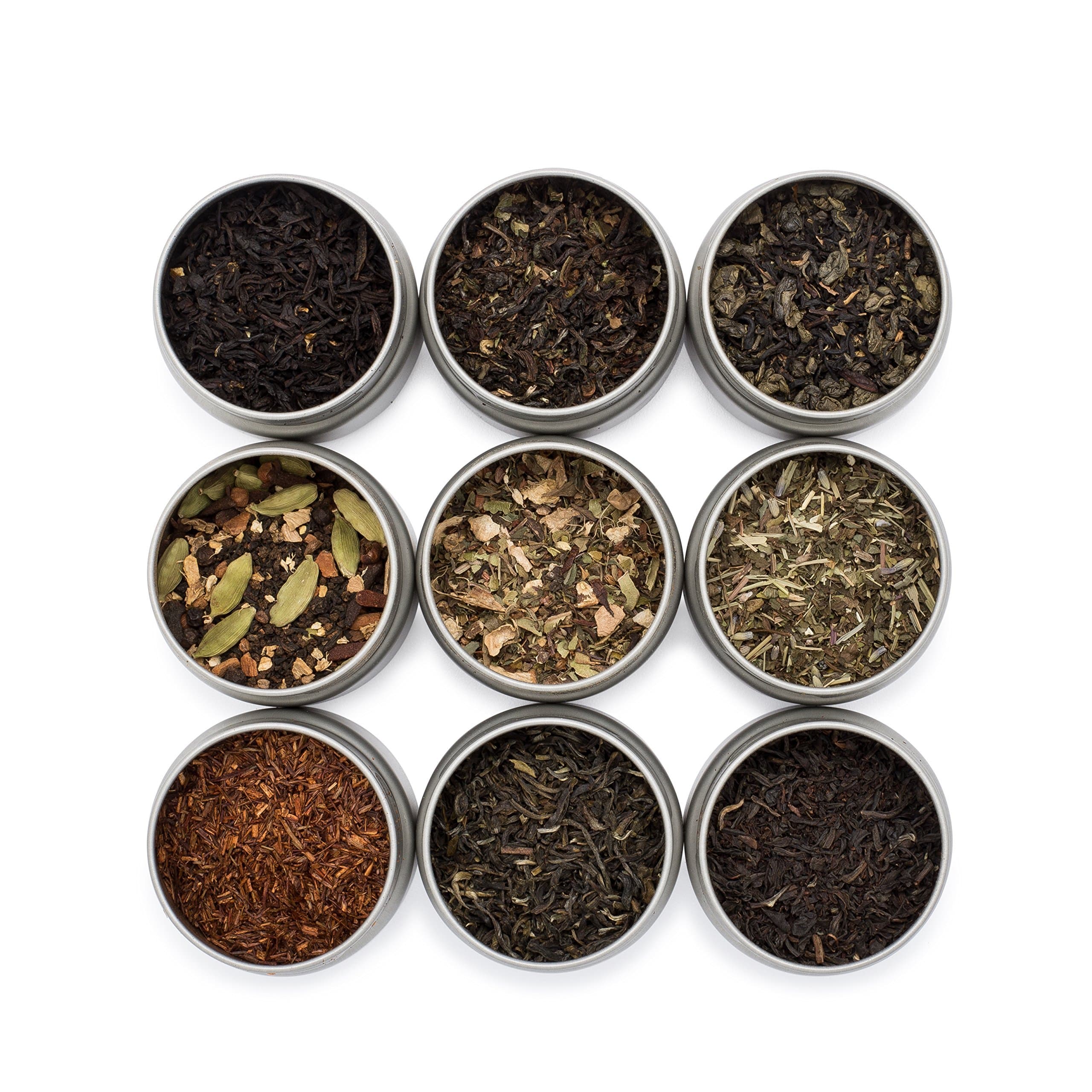 Variety Pack - 9 Loose Leaf Tea Sampler - Organic Black, Green, White, and Herbal Teas Gift Set