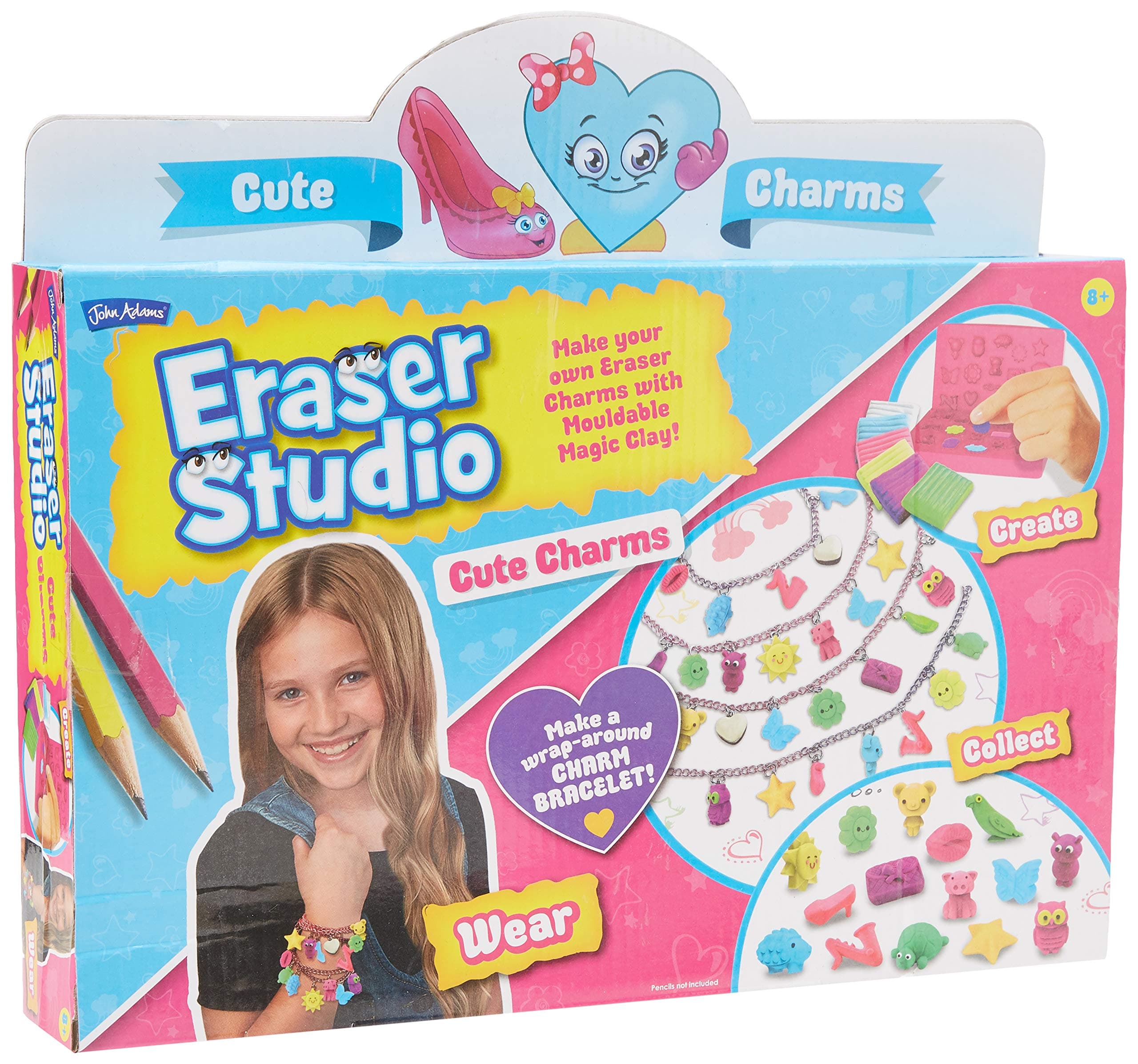 John Adams 10690 Eraser Studio-Cute Charms, Multicolor