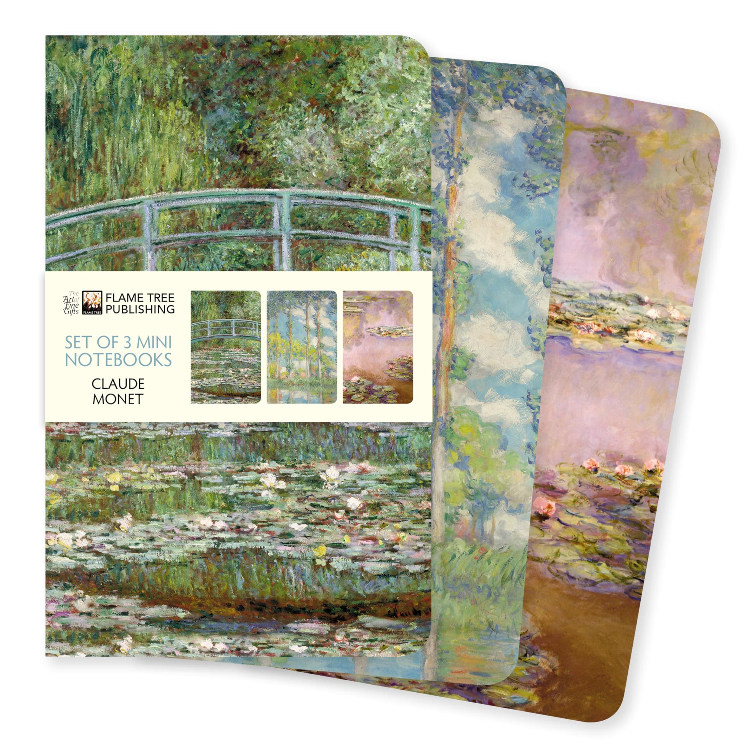 Claude Monet Set of 3 Mini Notebooks (Mini Notebook Collections)
