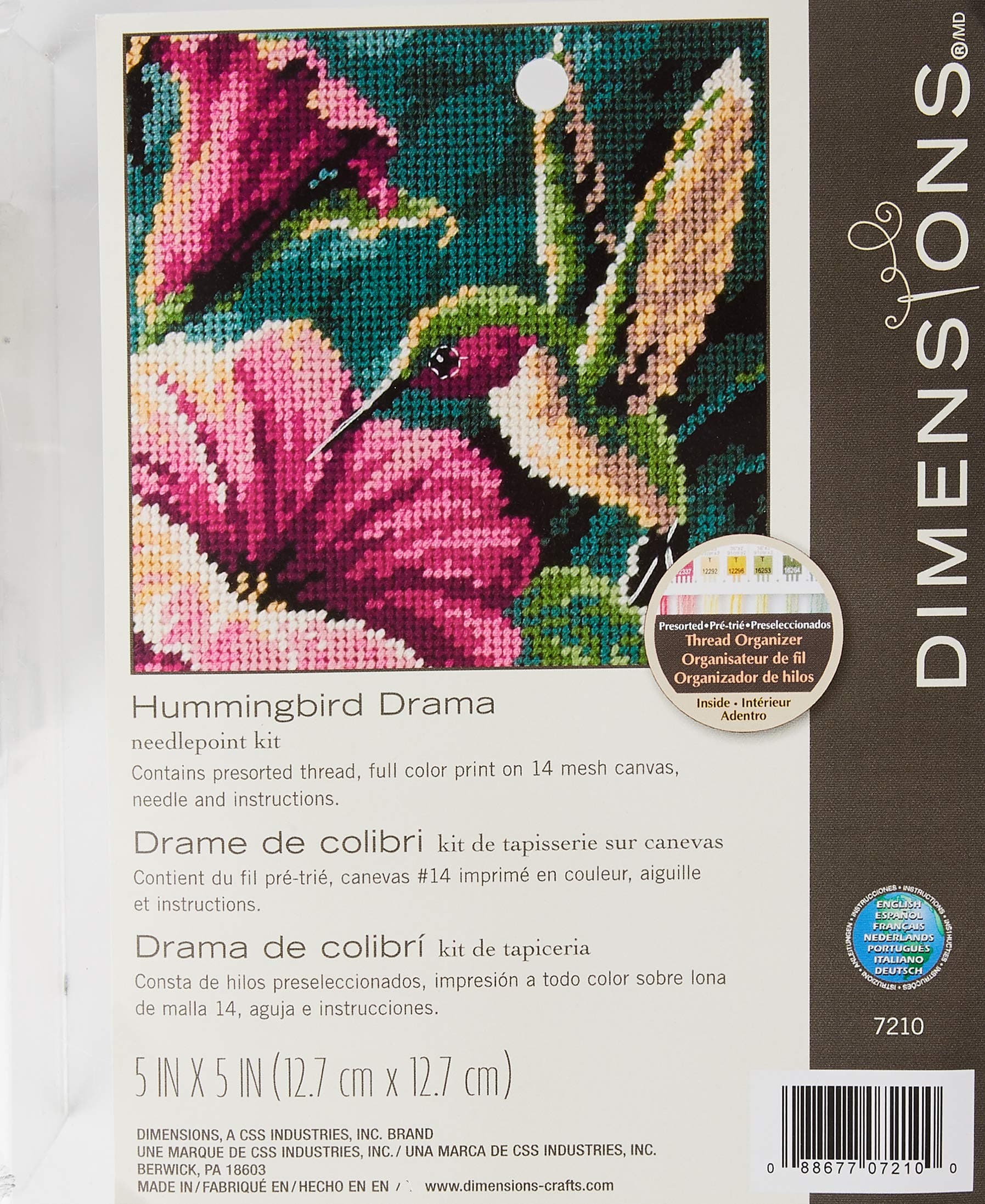 Dimensions Needlecrafts Needlepoint, Hummingbird Drama