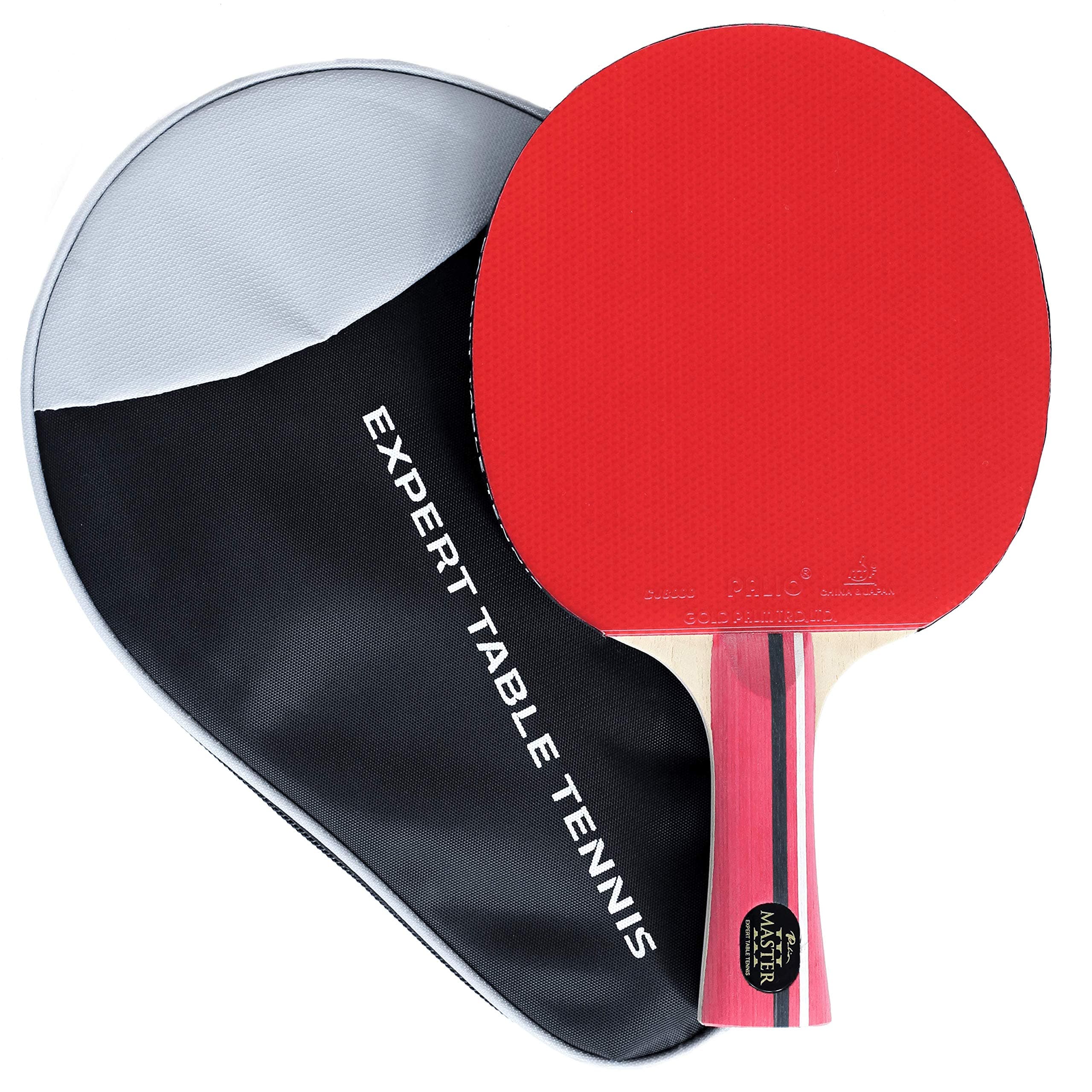 Palio Master 3.0 Table Tennis Bat & Case | ITTF-Approved Intermediate Ping Pong Racket | Allround Speed, Spin and Control | Case, ITTF-Approved, Allround Speed, Spin, Control