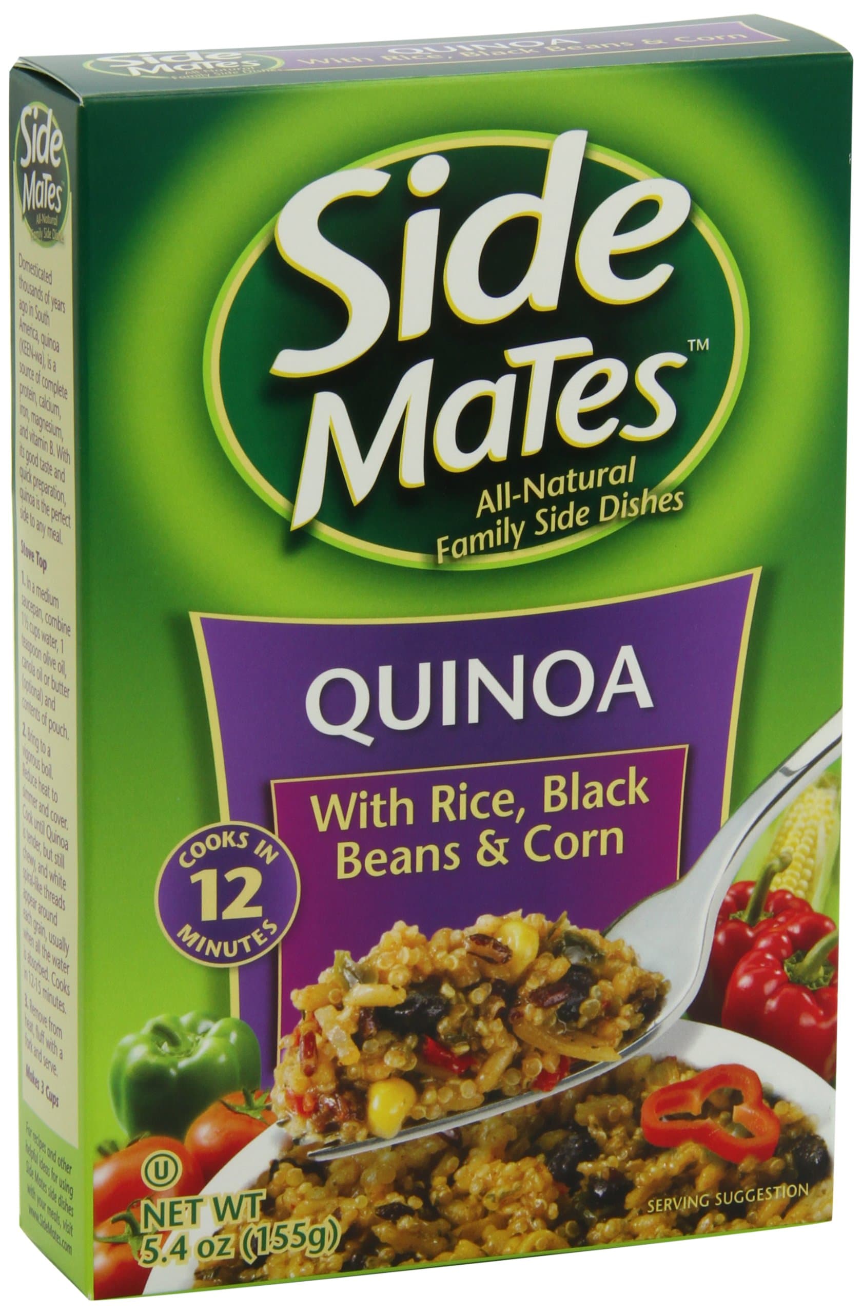 Side Mates Quinoa, Rice, Black Beans & Corn, 5.4 Ounce (Pack of 8)