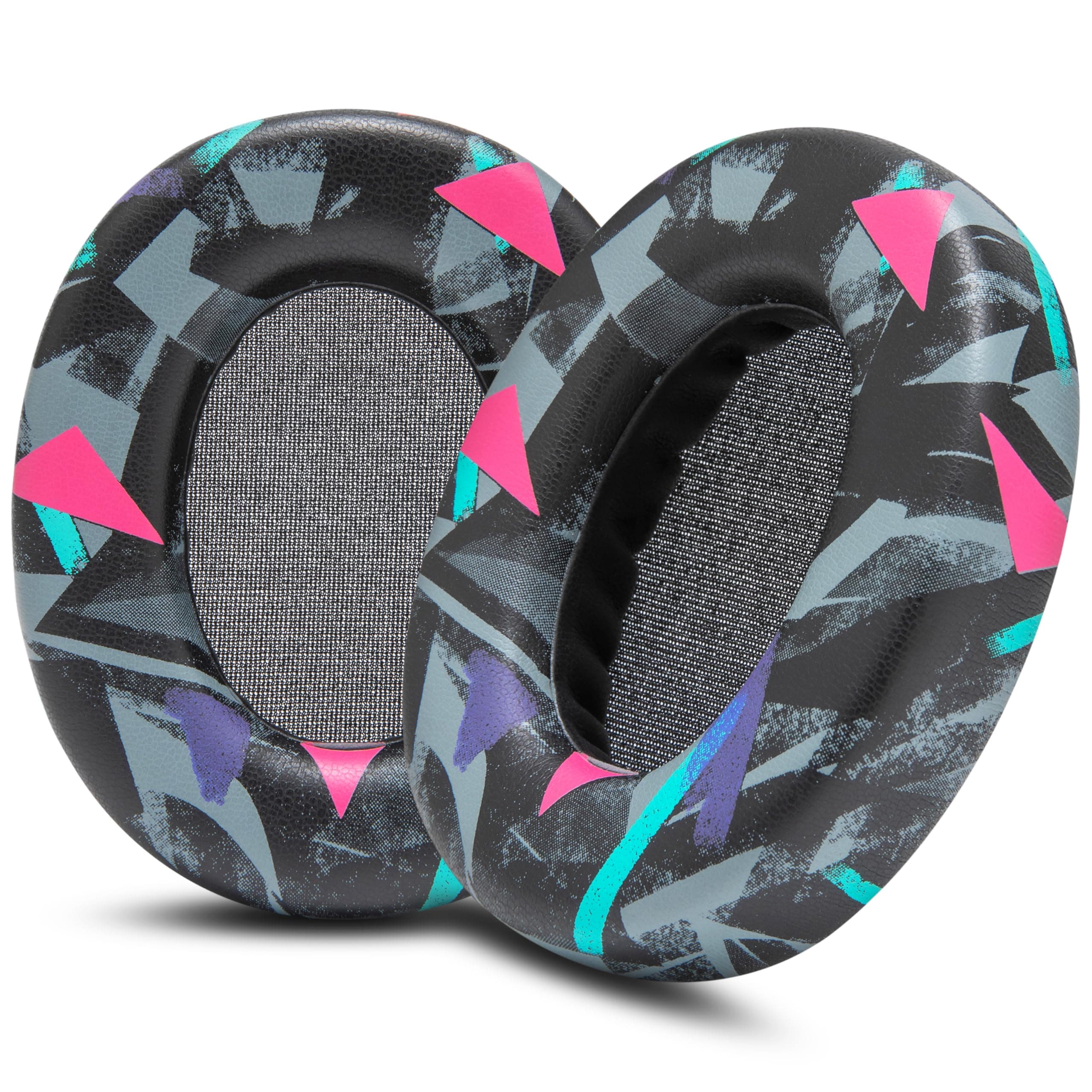 PadZ Crusher ANC 2 - Premium Replacement Earpads for Skullcandy Crusher ANC 2 Over-Ear Headphones by Wicked Cushions | Enhanced Comfort & Sound Isolation | 90's Black