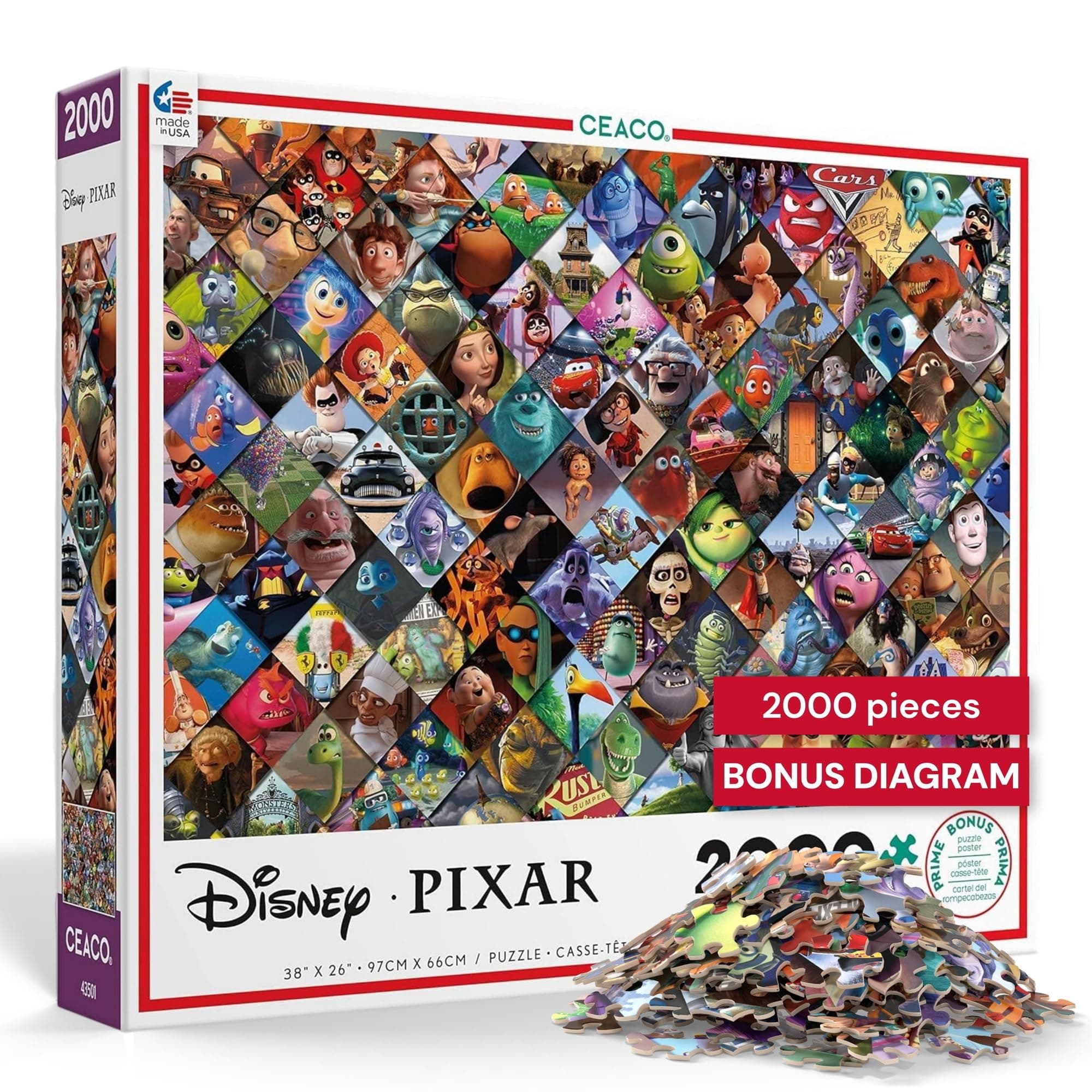 Disney/Pixar Clips - 2000 Piece Jigsaw Puzzle , 5"