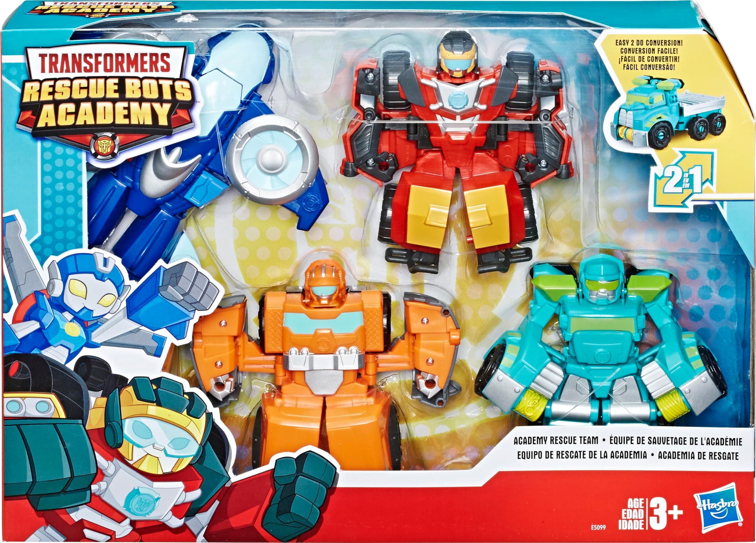 Heroes Transformers Rescue Bots Academy Rescue Team Pack, 4 Collectible 4.5" Converting Action Figures, Toys for Kids Ages 3 & Up (Amazon Exclusive)