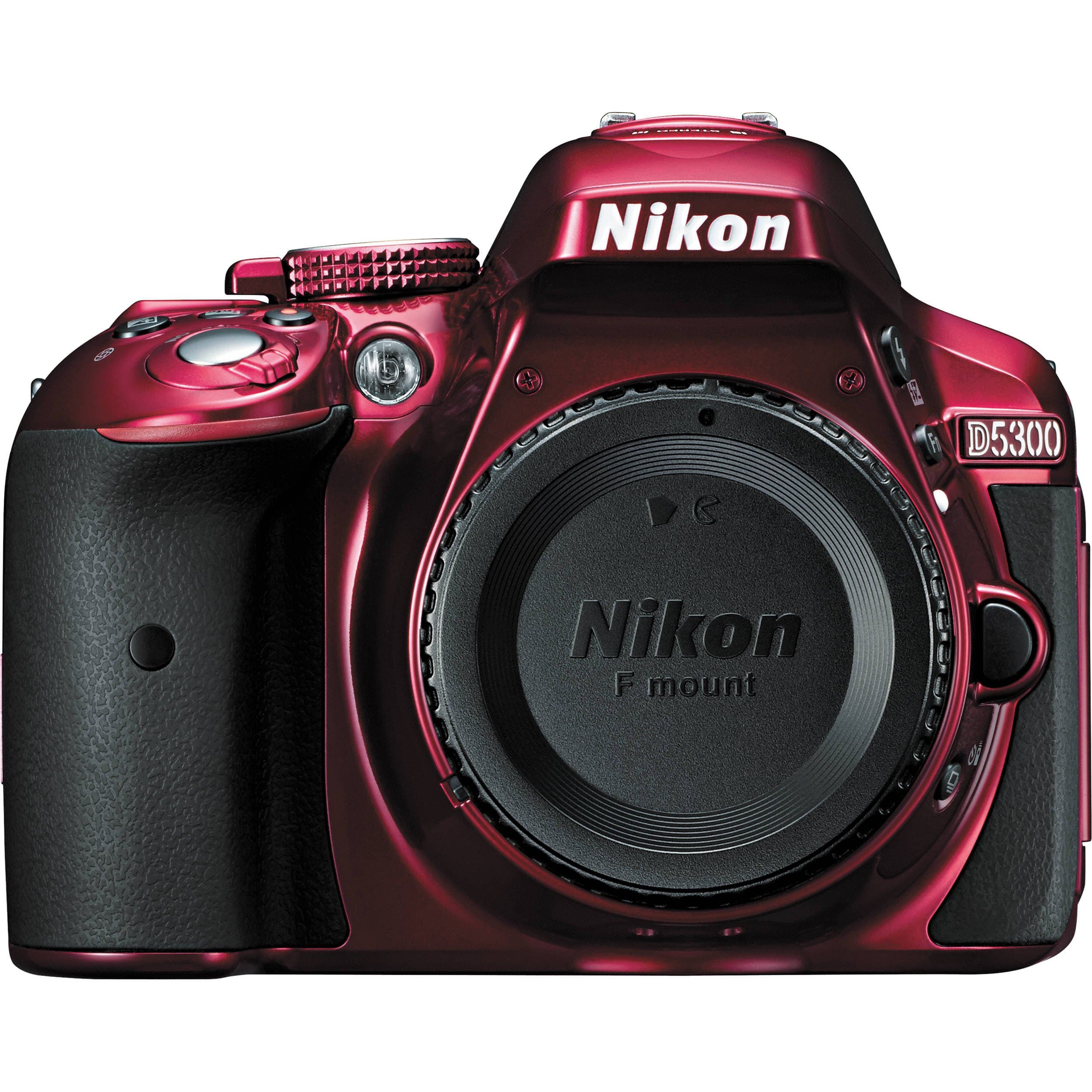 Nikon D5300 24.2 MP CMOS Digital SLR Camera with Built-in Wi-Fi and GPS Body Only (Red)