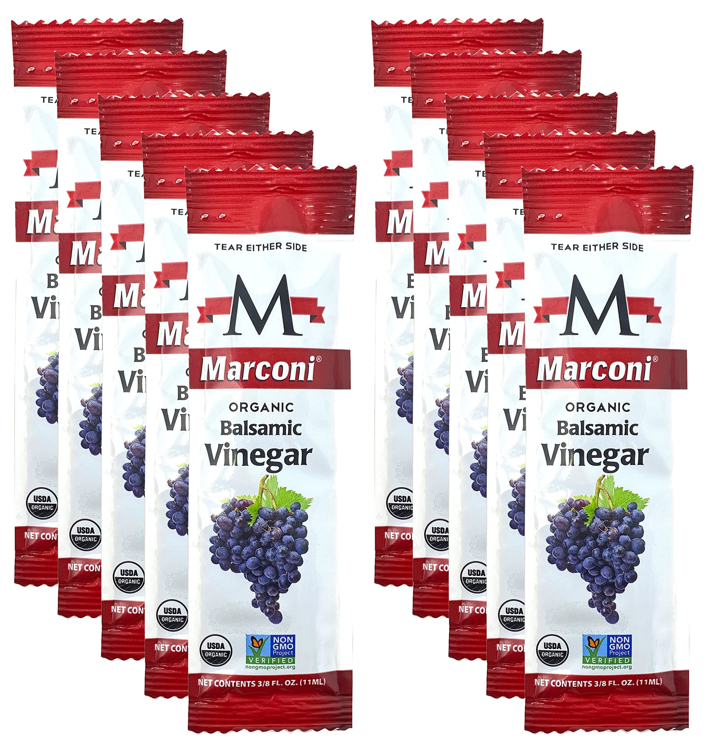 Crait Organic Balsamic Vinegar Packets 10 Pack On the Go Salad Dressing, Balsamic Vinegar Individual Packets, Balsamic Vinegar Portion Control Packs