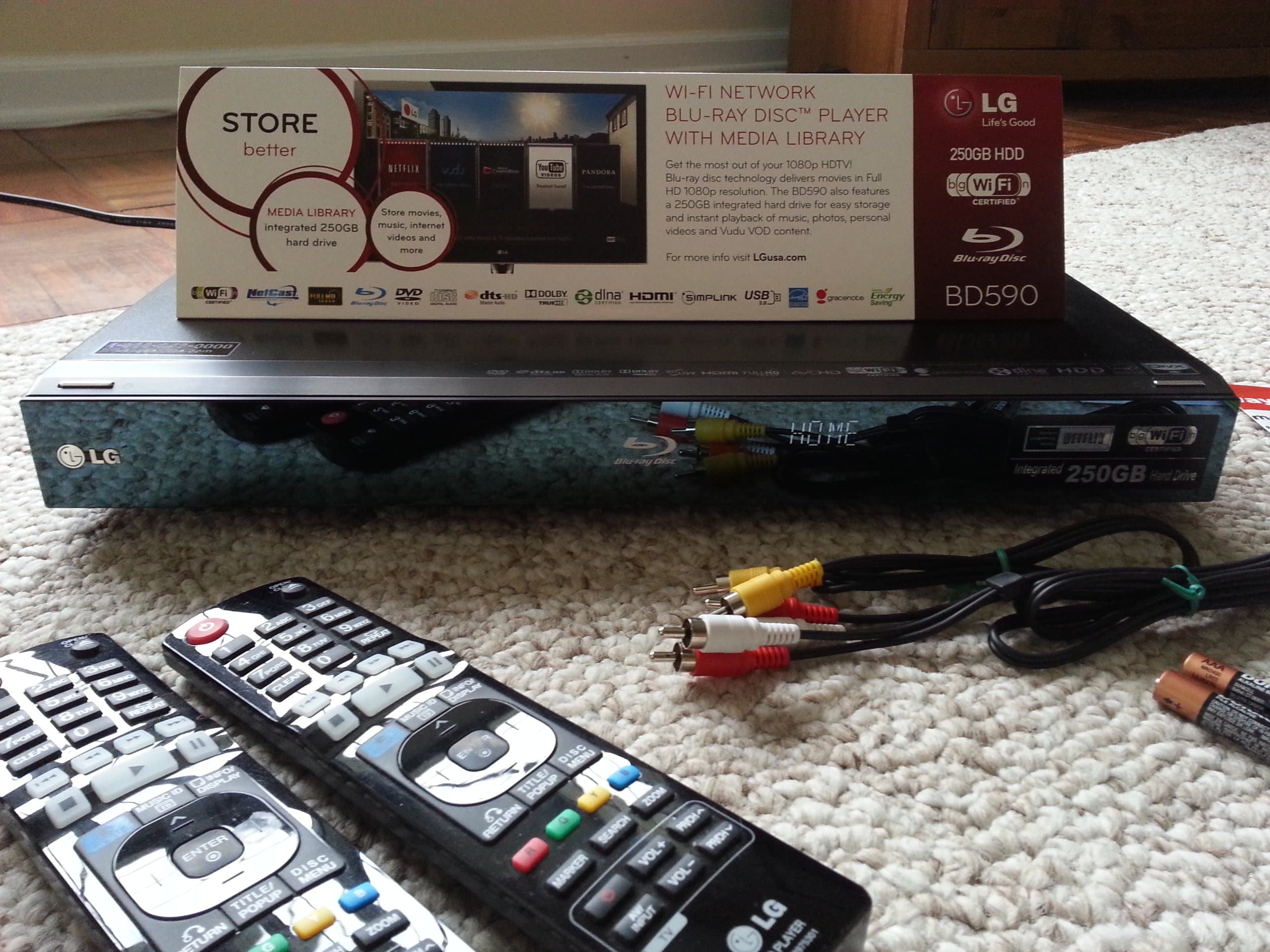 LG BD590 250 GB HD Network Blu-ray Disc Player