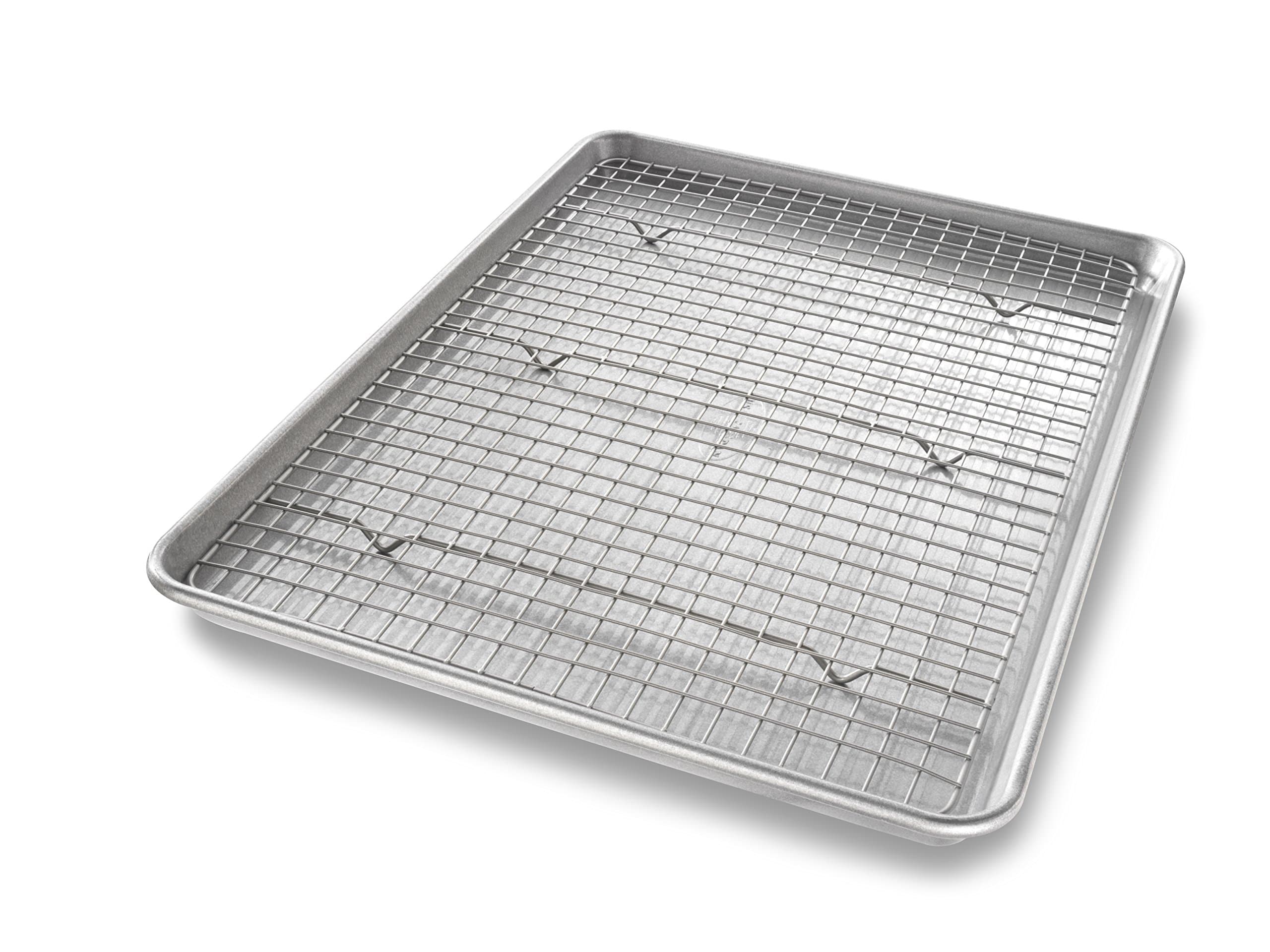 1606CR Half Sheet Baking Pan and Bakeable Nonstick Cooling Rack, Metal