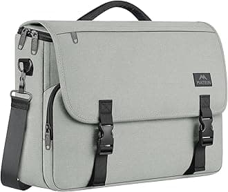 MATEIN School Bag, Bookbag for Teen, College Student Gifts, Mens Briefcase 15.6 inch Laptop Messenger Bag for men, Large Crossbody Satchel Computer Work Office Case with Shoulder Strap, Grey