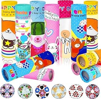 FunBlast Kaleidoscope for Kid, (Pack of 12) Best Birthday Return Gifts for Kids, Magical Kaleidoscopes, Kaleidoscope for Kids Return Gift, Toy for Kid, (Color May Vary)