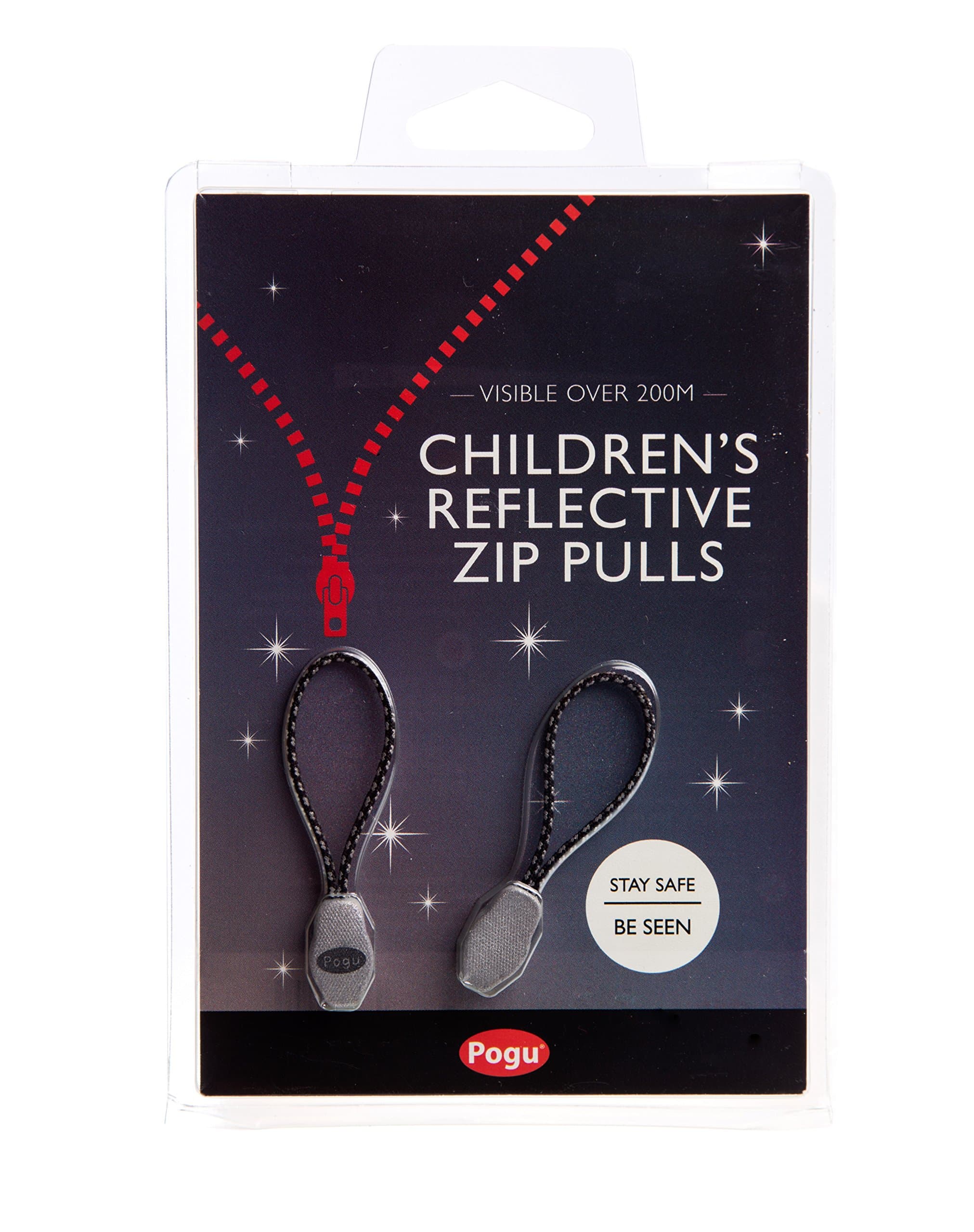 Pogu Safety Reflective Zip Pulls (2 per pack)