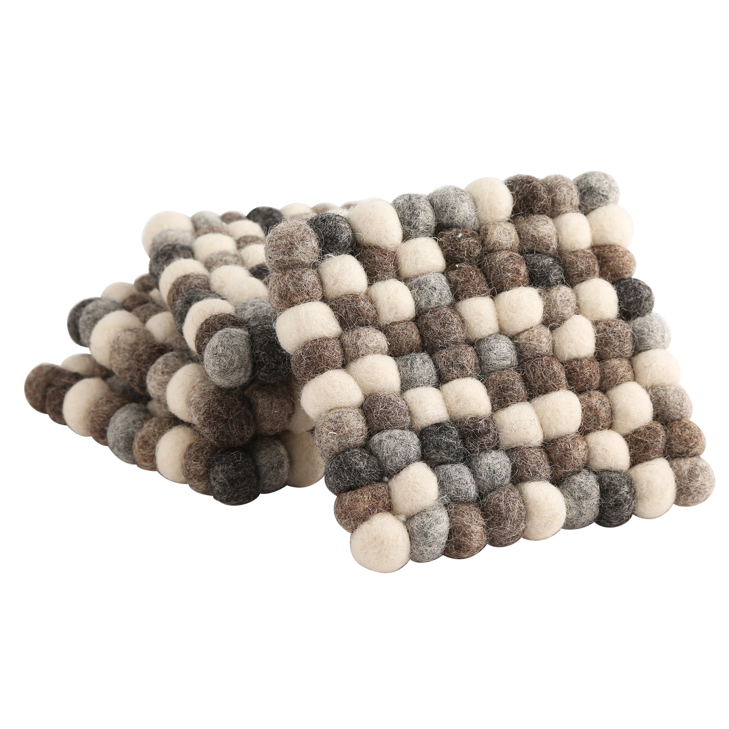 Super Absorbent Drink Coasters - Scratch Free - Self Drying - Handmade - Naturally Dense and Absorbent Wool