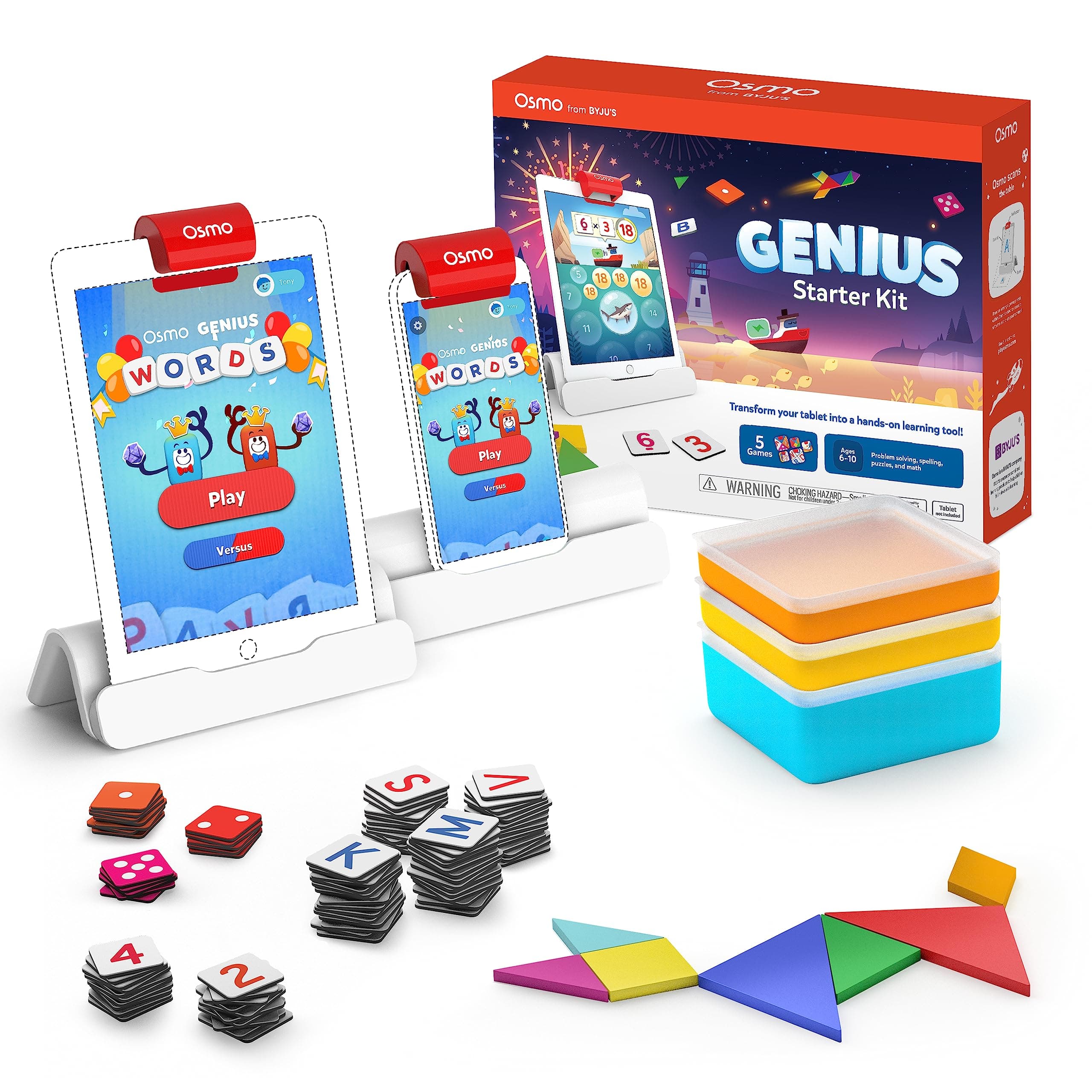 Osmo - Genius Starter Kit for iPad (NEW VERSION) - Ages 6-10 - (Osmo Base Included) Parallel Import