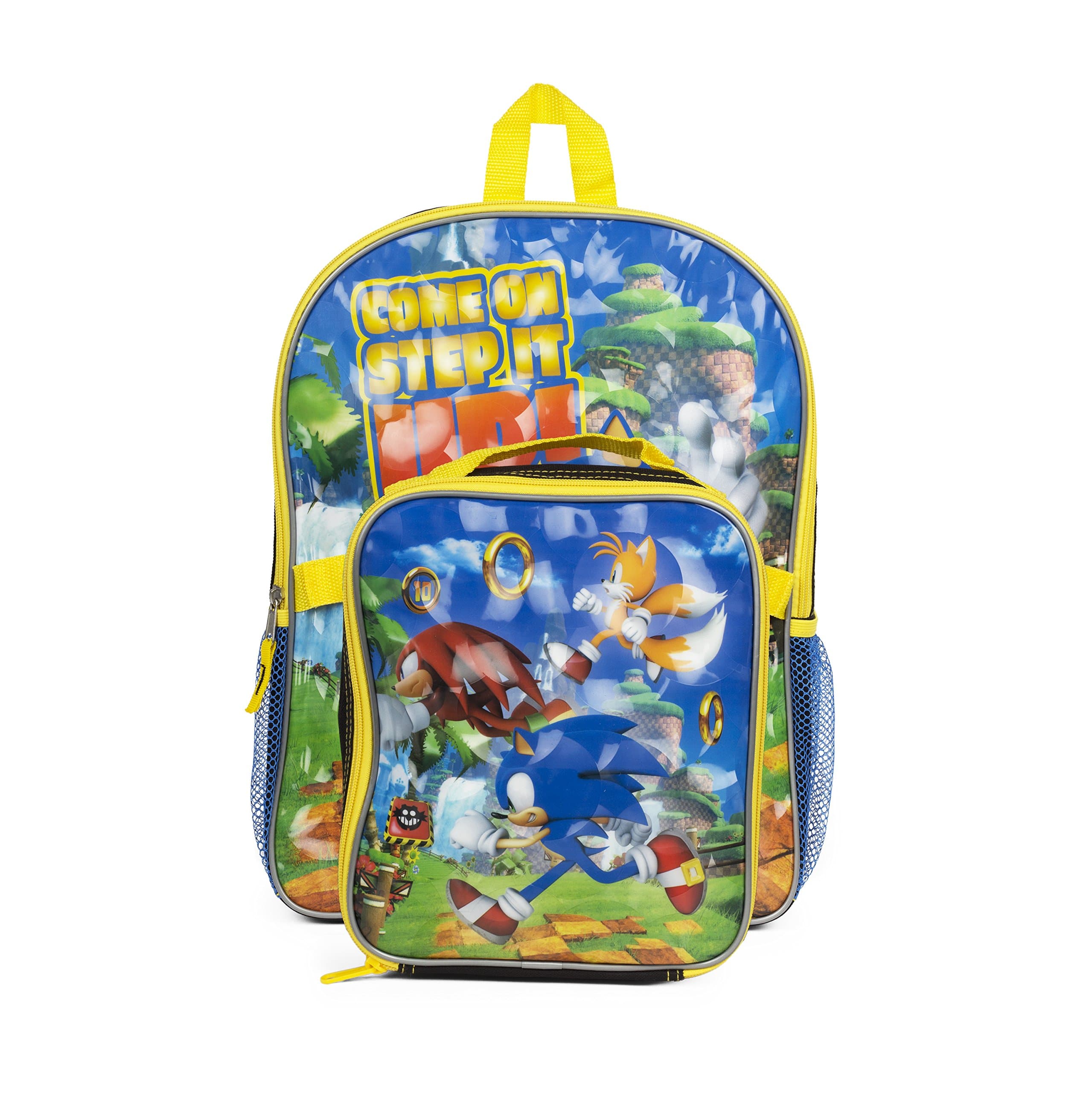 Super Sonic the Hedgehog Thumbs Up! 16" Backpack with Insulated Bonus Lunch Kit