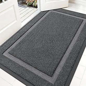 OLANLY Indoor/Outdoor Doormat Waterproof All Seasons Doormat Durable Natural Rubber Fade Resistant Low Profile Easy Clean for Patio Porch