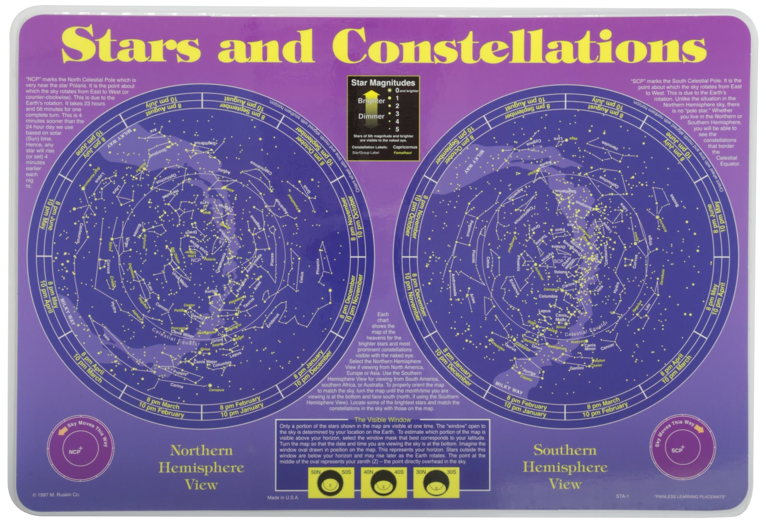 Painless Learning Stars and Constellations Placemat