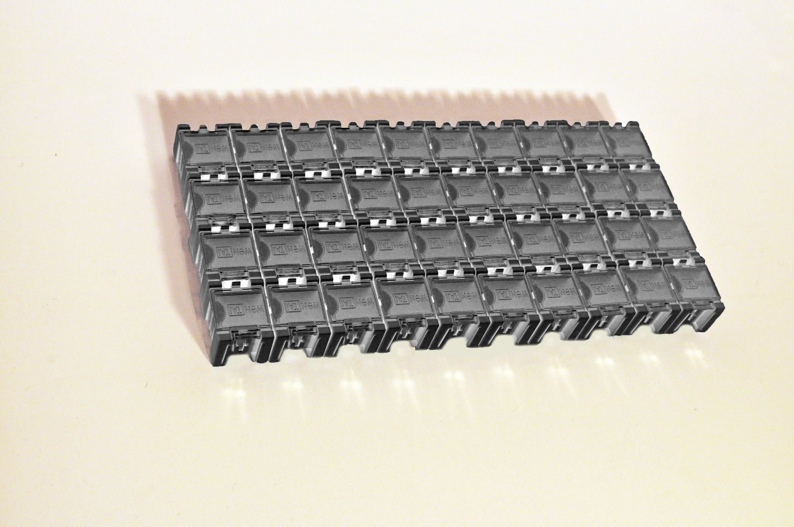 Black Anti-Static ESD-Safe Component SMT SMD Component Small-Part Hobby Storage Snap Box and Organizer (set of 40)