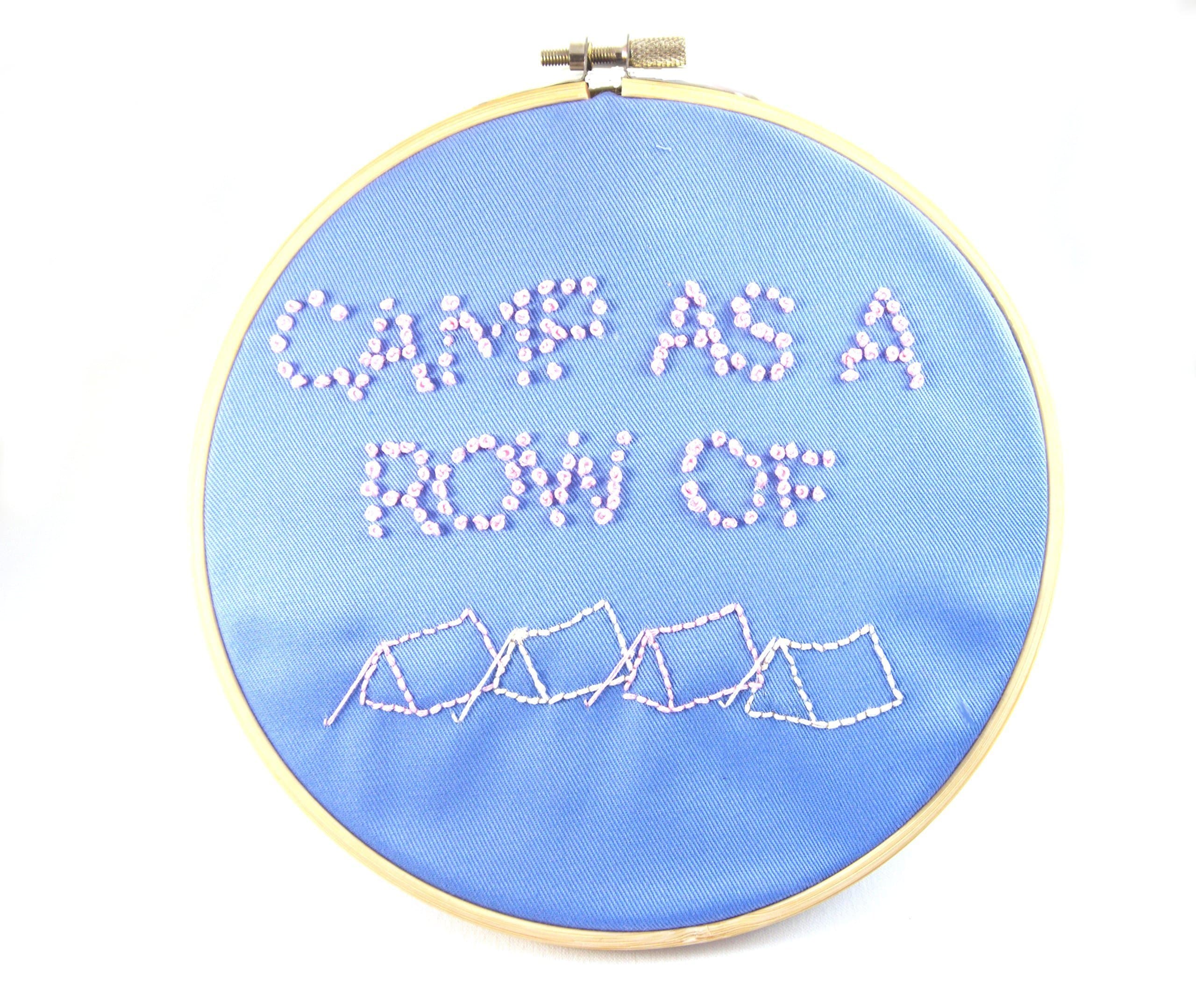 Camp Embroidery Hoop Art