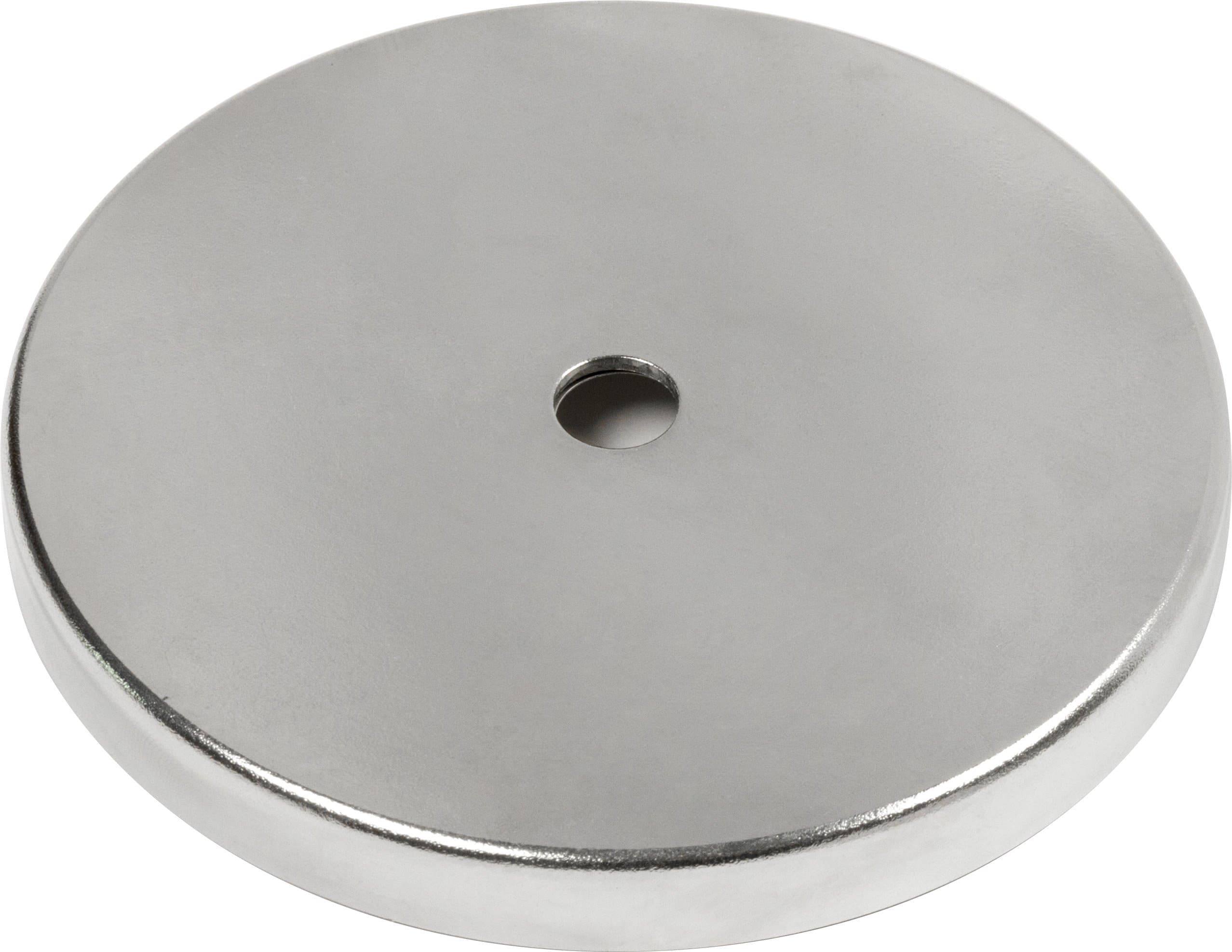 MAG-MATE MX5000 Ceramic Magnet in a Plated Cup, 4.9"/95 lb