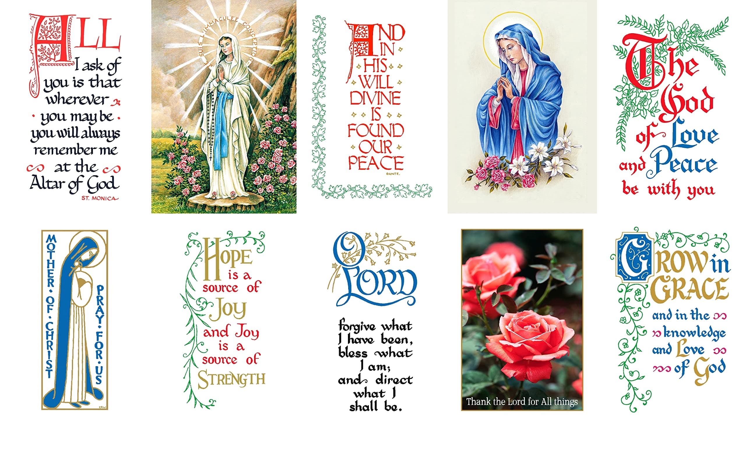 10 Assorted Religious Mass Cards for Your Intentions 2