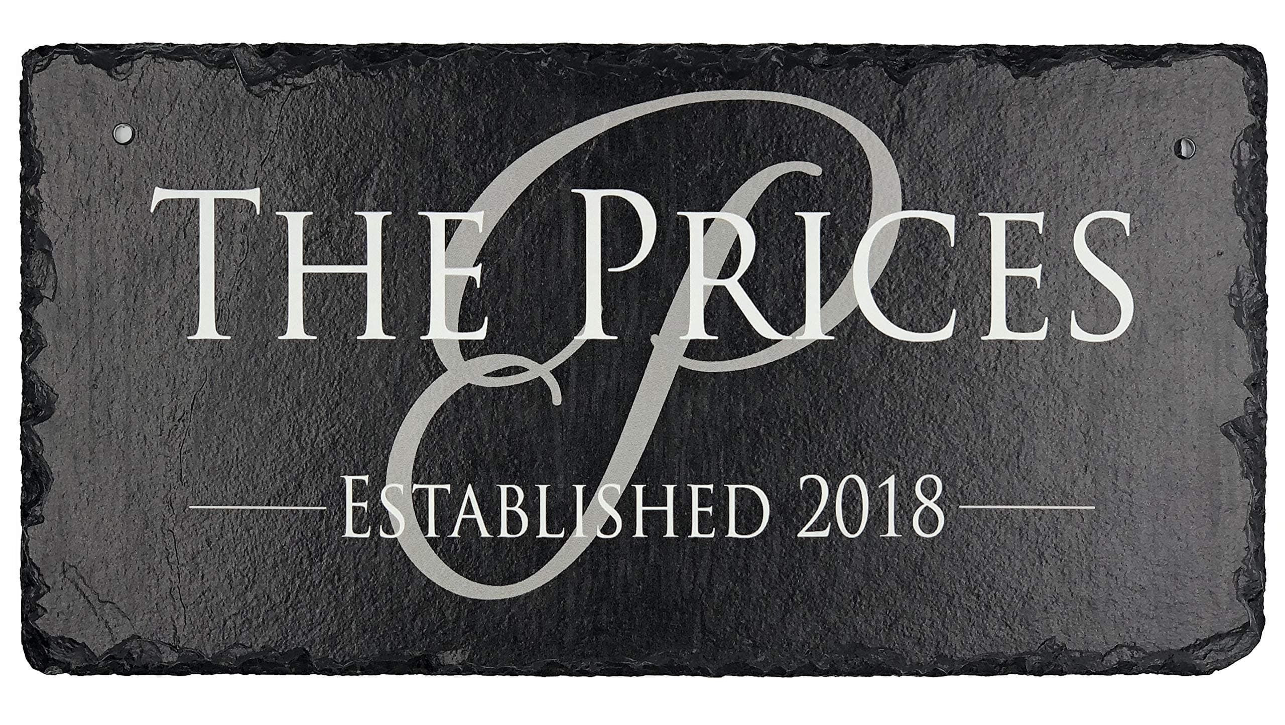 Fully Customizable Slate Home Address Plaque