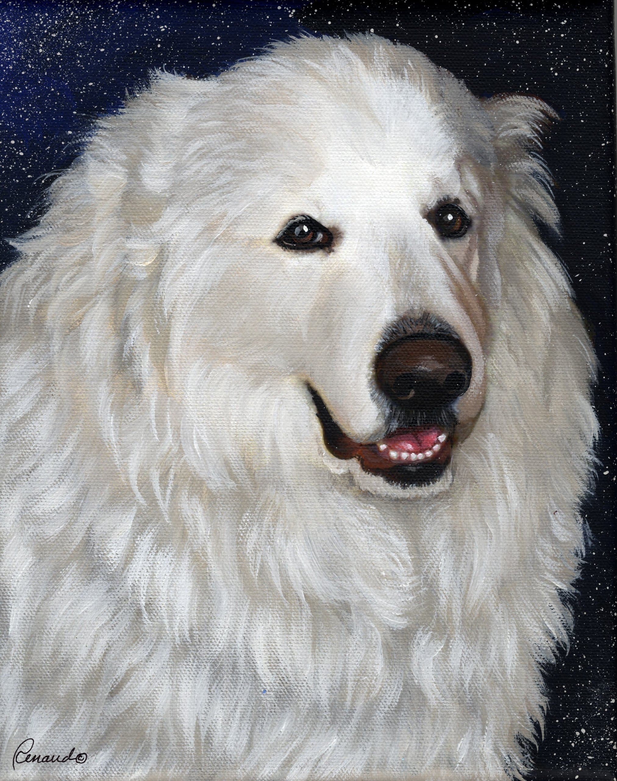 Great Pyrenees Meisha-Large House Flag