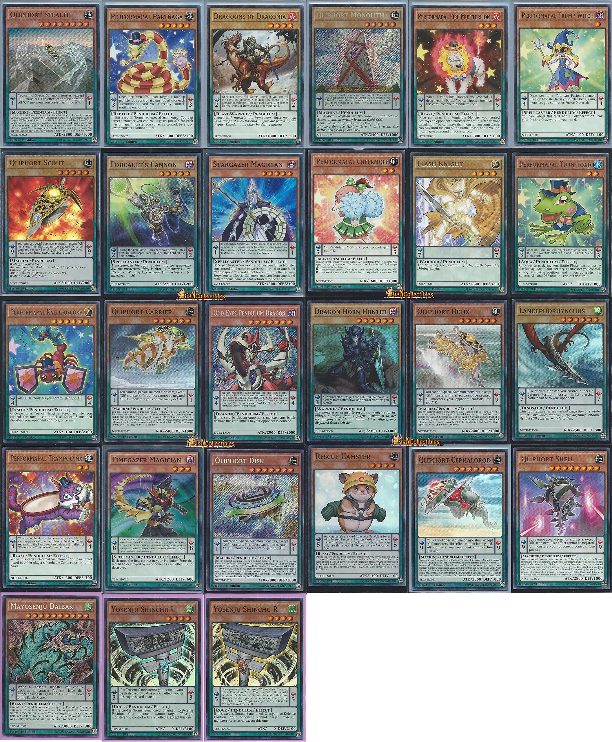 yugioh x10 Pendulum Monsters Cards No Duplicates