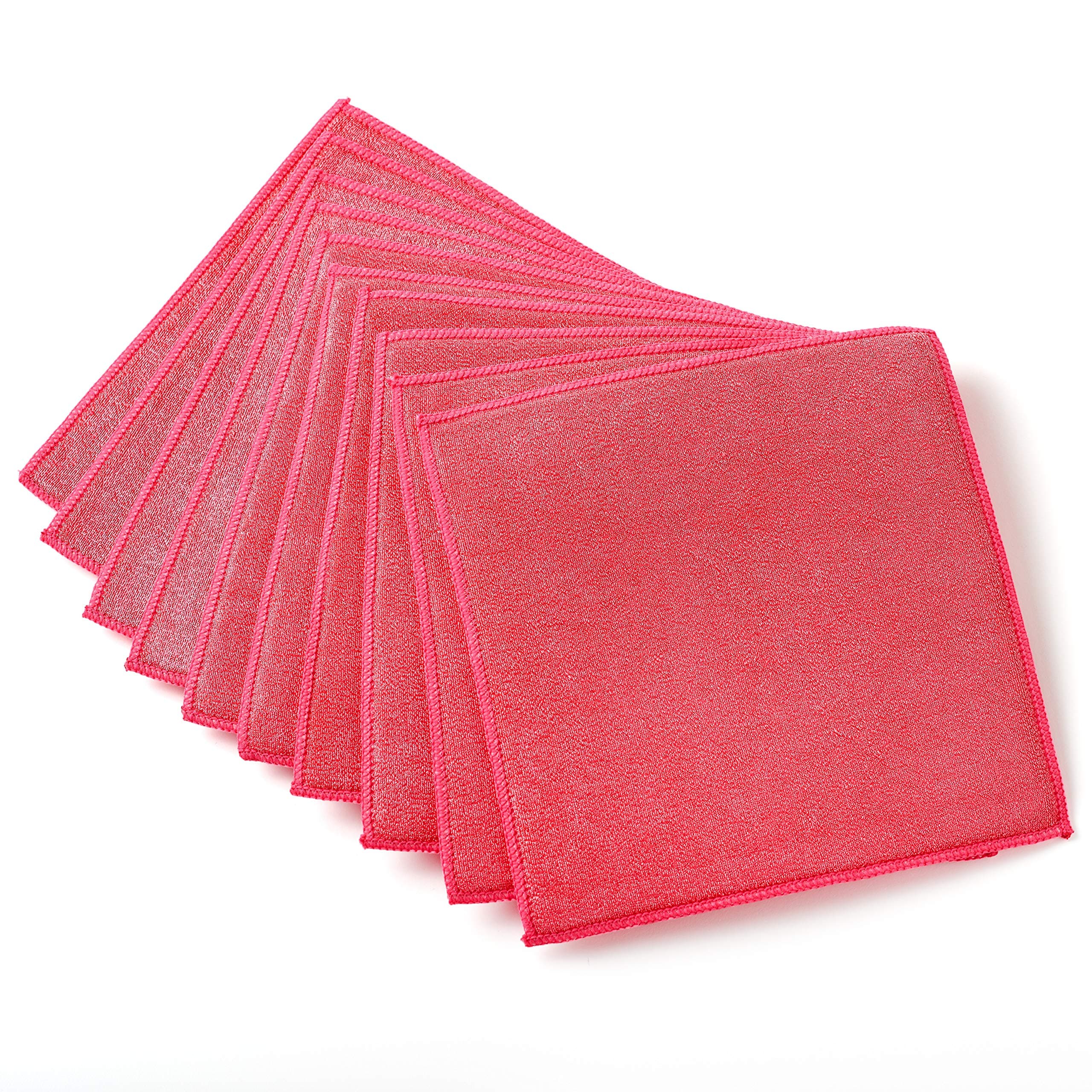culiclean Microfibre Sponge Cleaning Cloth 23 x 23 centimetres, Pack of 10, Red