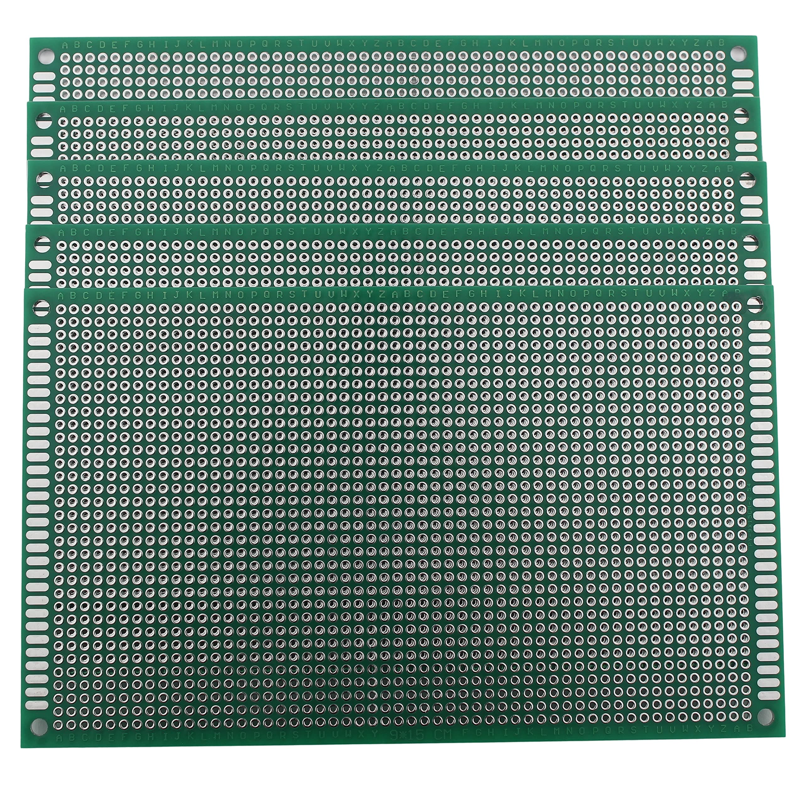 Double Sided Universal PCB Prototype Soldering Circuit Board - 9x15 (5 Pack)