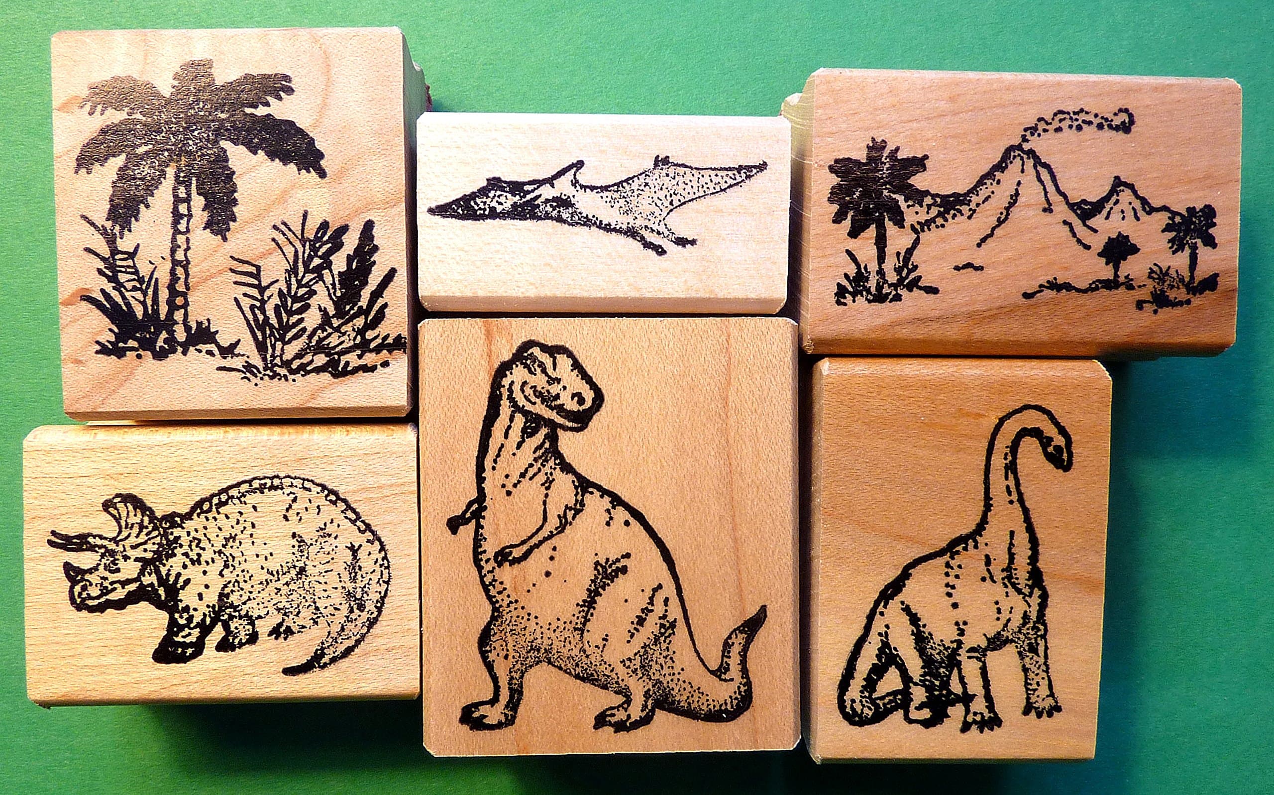 Dinosaur Rubber Stamp Set of 6