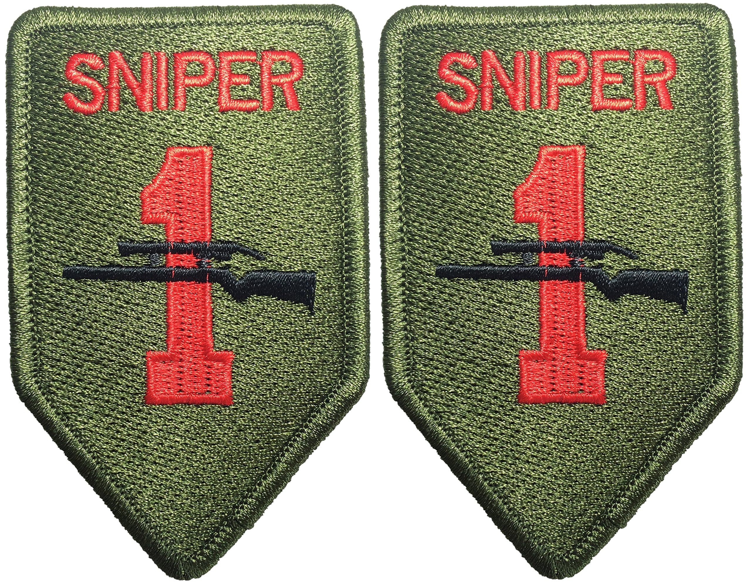 Rank TAB Sniper 6 x 9.5cm. x 2Pack Logo Jacket Vest Shirt Hat Blanket Backpack T-Shirt Patches Embroidered Appliques Symbol Badge Cloth Sign Costume