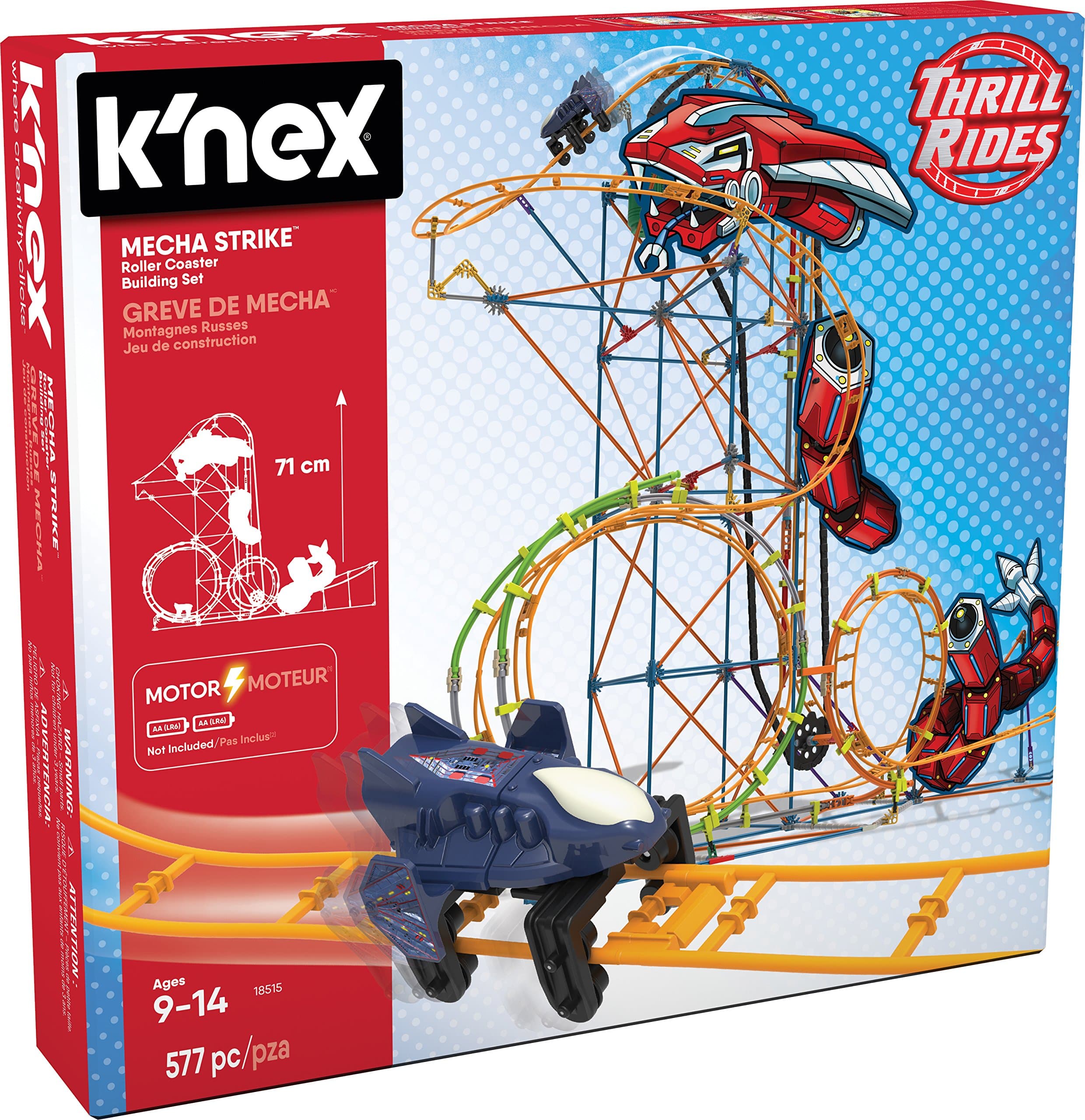 K'NEX18515 Mecha Strike Roller Coaster Building Set