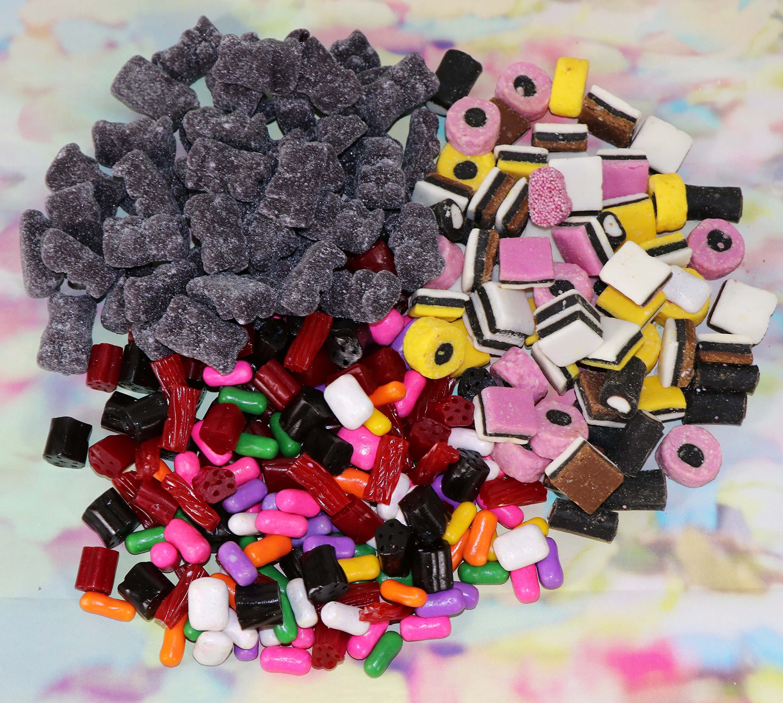 Licorice Candy Gift Box 2.5 Pounds - 3 Varieties for Red and Black Licorice Lovers