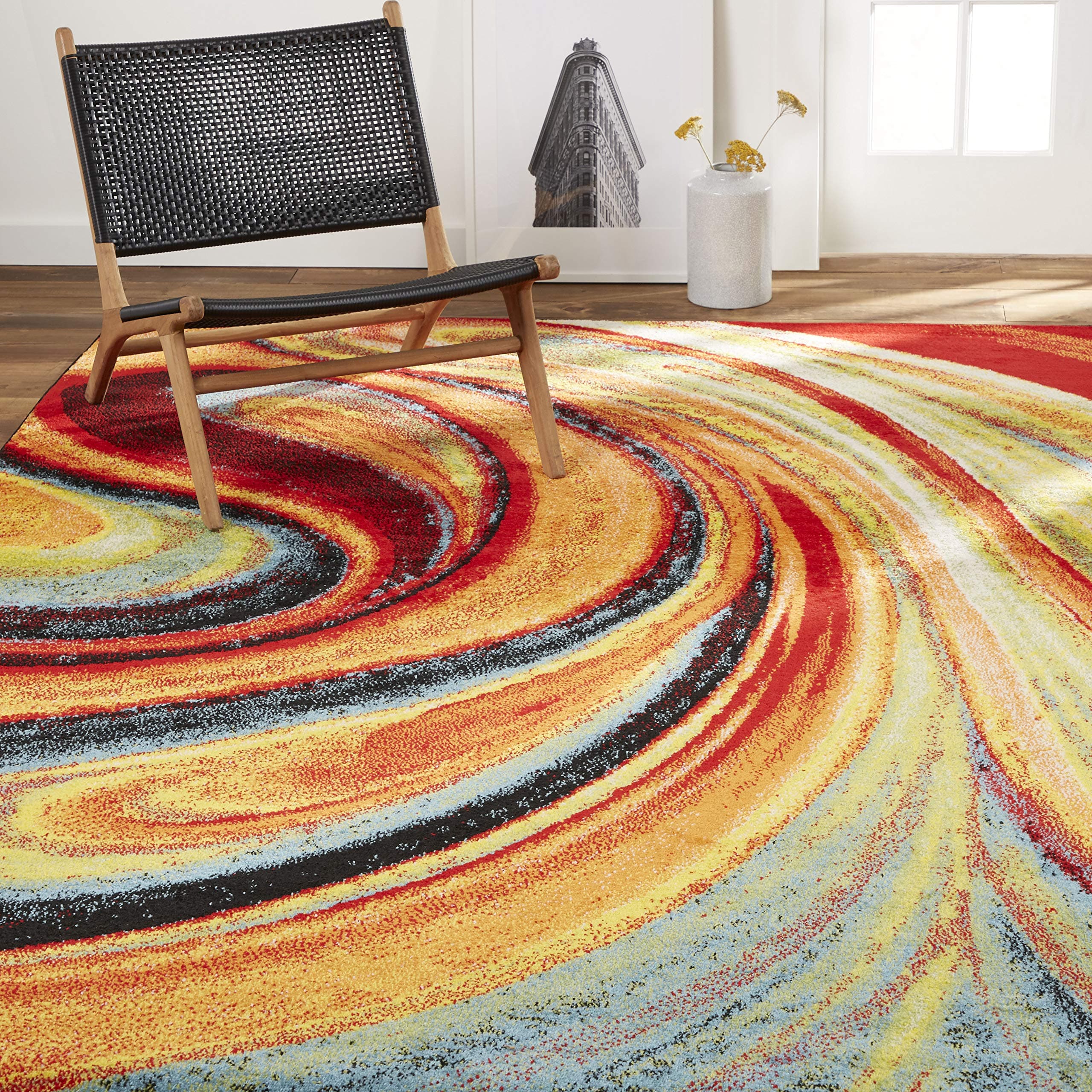 Home DynamixAdja Modern Area Rug, Splash (5'2" x 7'2")