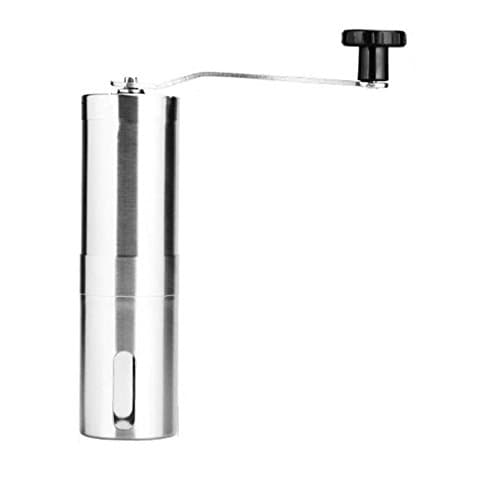 XIAOMEIXI Manual Coffee Grinder With Adjustable Ceramic Conical Burr Mill Grinding Coffee Beans for Home or Travel Use All Stainless Steel