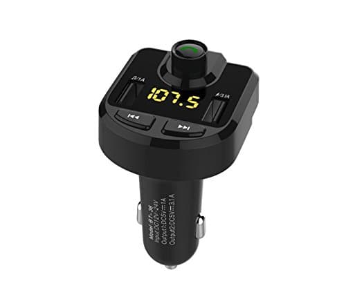 FM Transmitter Car MP3 Player Bluetooth Music Dual USB 3.1A Car Charger Smart Bluetooth Receiver U Disk Player TF Card Slot Smart Speakerphone Phone Voice Assistant,1.2 Inch LED Display,100% Compatible With Most Models,Universal 12-24V Car