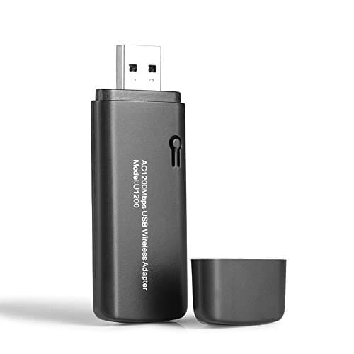 Wireless Network USB Adapter Nano High Gain LAN Card WIFI Dongle Antenna 600Mpbs Dual Band Desktop PC Laptop Windows XP Vista/7/8/10 Mac OS Linux (1200 Mbps USB 3.0)