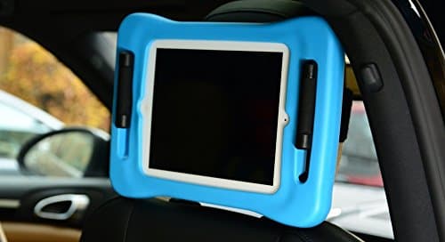 fatframe attach, car headrest mount holder, requires a fatframe case (sold separately), a simple way of attaching your iPad to your car headrest. Can also be used to help keep your iPad out of reach on cupboard handles, tree branches, anywhere you can loop fatframe attach through. Create you own portable home cinema. combines with the award winning faframe kids iPad cases. (for fatframe original and fatframe air)