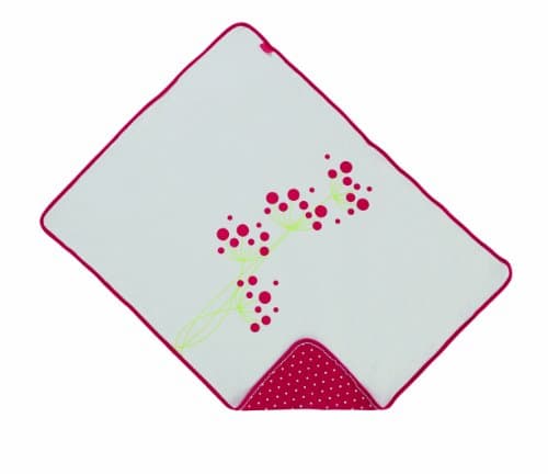 Kit for Kids By Carla Raspberry bloom Reversible Stripe Jersey Blanket