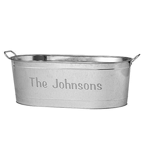 Personalized Galvanized Beverage Tub with Stand by Personal Creations