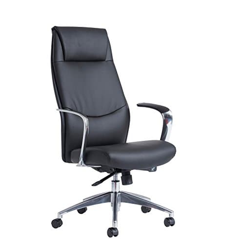 Limoges high Back Executive Chair - Black Leather Faced