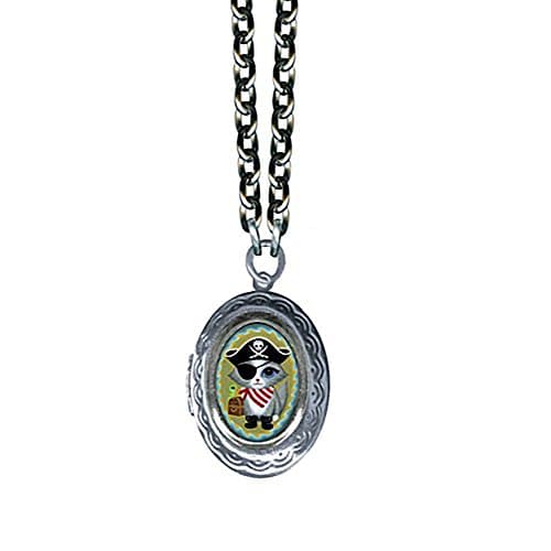 Classic Hardware Necklace PIRATE KITTY Geheimfach