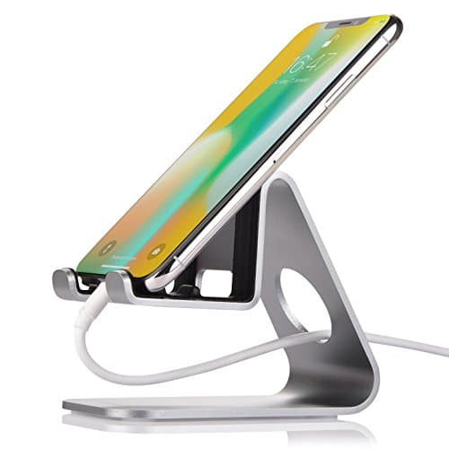 Multi-Angle Sturdy Cellphone Stand,Jokitech S1 Universal Tabletop Charging Dock Holder for Kindle Fire PaperWhite Nintendo Switch SONY PSP iPad Android Smartphones iPhone X 8 8Plus Accessories -Grey