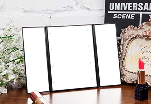 Missing Deer LED Makeup Mirror With Lamp Folding Dresser Mirror Portable Mirror