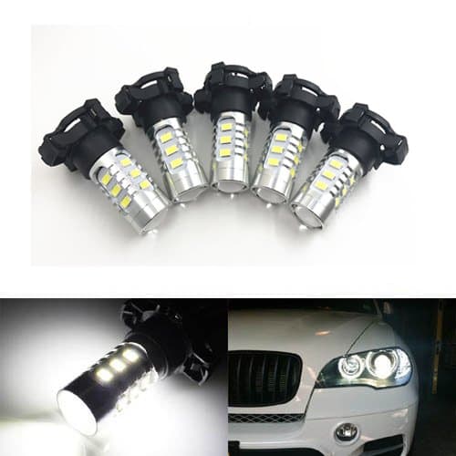 2 PCS Xenon White Error Free 15-SMD PY24W 5200s LED Bulbs