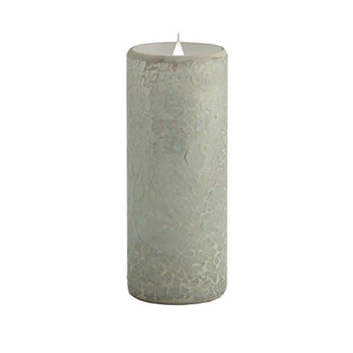Mandarin Fla-SOL3D-3-8CM Crackled Mosaic 3D Virtual Flame Candle, 8"