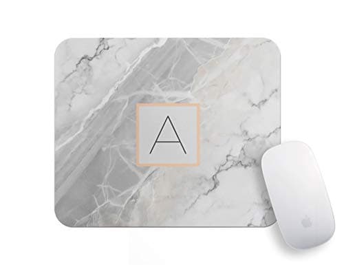 Personalized Mouse Pads for Computers - Lover Gift School Supplies Office Home Decor Gray Marble Gold Frame Mouse Pad Funny Mini Mousepad Office Supplies Office Desk Accessories Funny Mouse Mat.