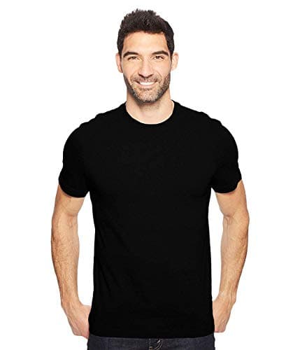 CHRYSOLITE Plain T Shirt in Black